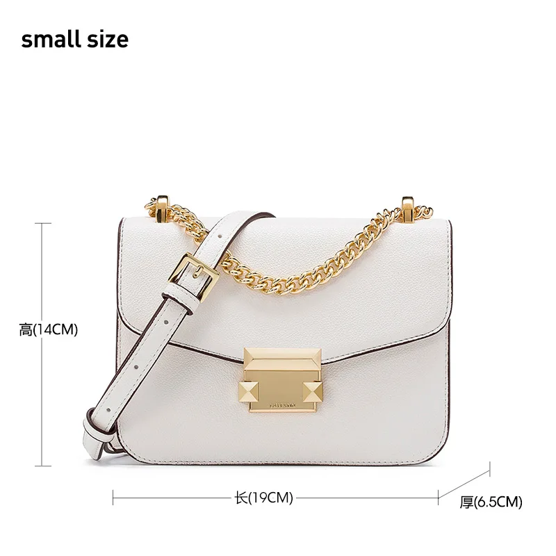small size white LA FESTIN элегантная Геометрическая Сумка Роскошные сумки на плечо дизайнерские сумки через плечо из натуральной кожи для женщин сумки-мессенджеры - Цвет: small size white