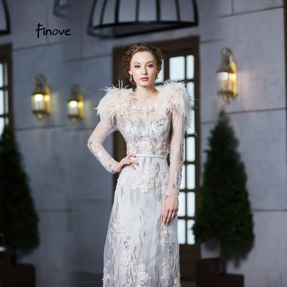Finove длинное платье для выпускного вечера 2020 vestido de fiesta сексуальное с вырезом на