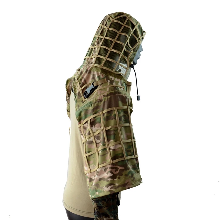 Снайперский костюм Ghillie, Ripstop, камуфляжный Тактический капюшон, камуфляжный охотничий костюм для страйкбола пейнтбола