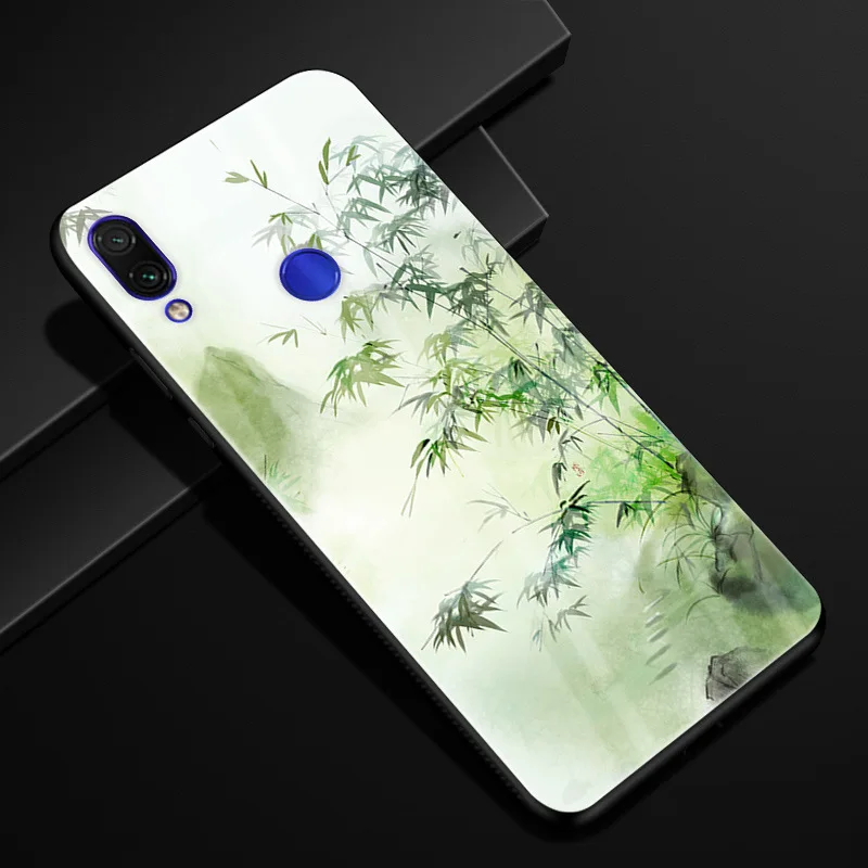a18 Для Xiaomi Redmi Note 7 чехол Модный Жесткий PC стекло задняя крышка для Xiaomi Redmi Note 7 Pro силиконовая рамка Fundas Redmi Note7 Capa - Цвет: a18