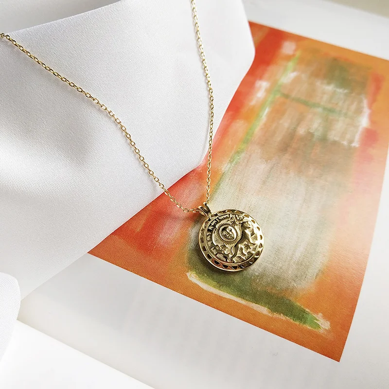 Ожерелье женское из серебра 925 пробы с круглыми монетками | Украшения и