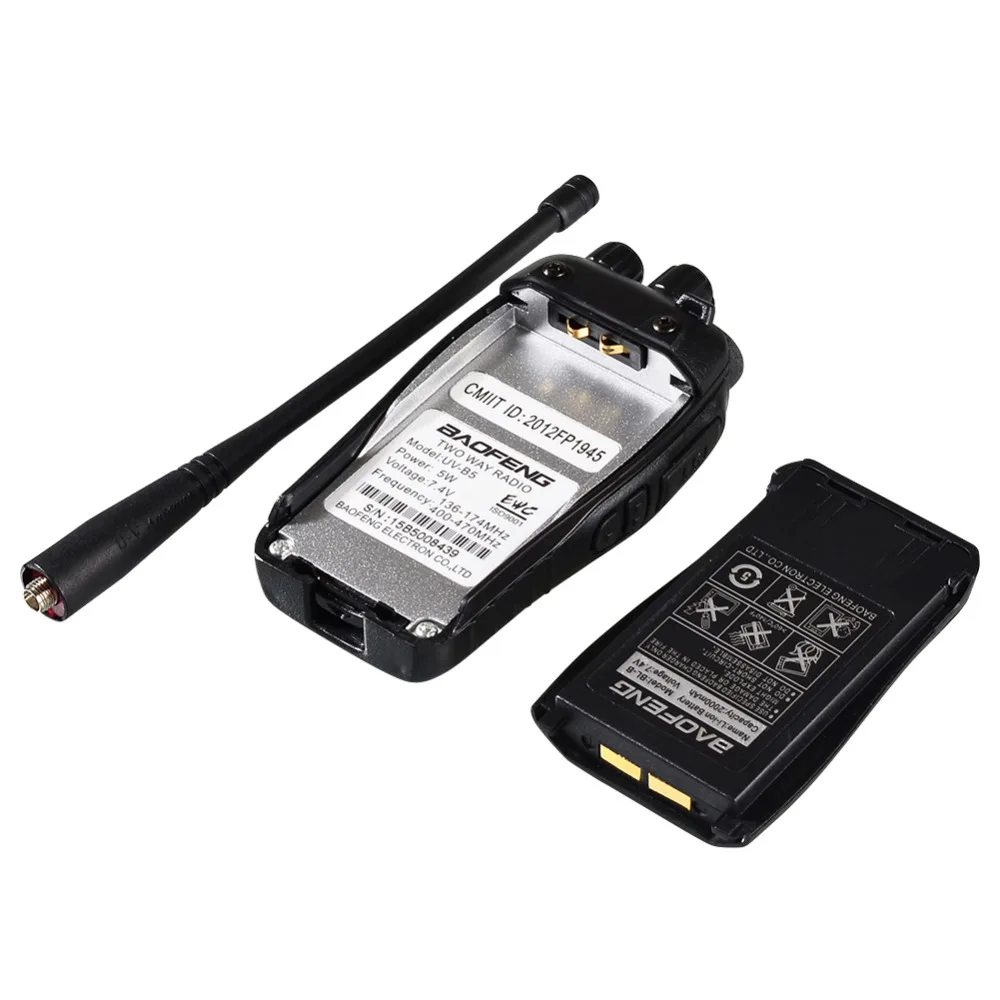 10-шт черный BaoFeng UV-B5 Walkie Talkie136-174/400-470 Mhz двухстороннее радио+ наушник с ЕС США Россия