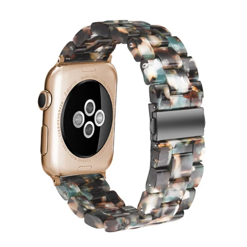 5 Браслет из смолы для apple watch 4, 5, ремешок 44 мм, 40 мм, 42 мм, 38 мм, ремешок из нержавеющей стали correa, ремешок для часов iwatch 5/4/3/2/1 - Цвет ремешка: 5