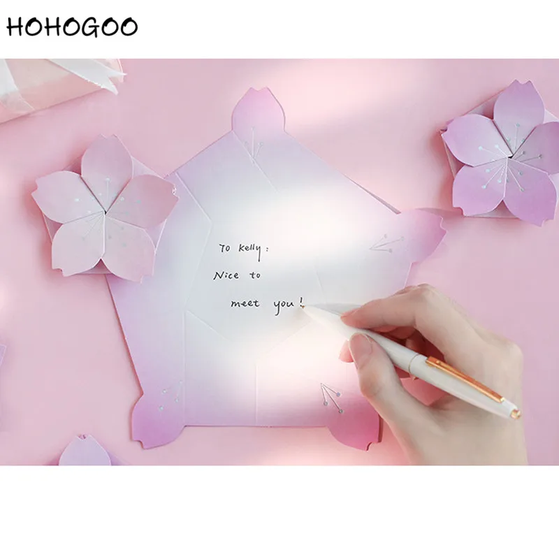 HOHOGOO 3 шт./упак. DIY Cherry Blossom форма свадебные приглашения Творческий складная