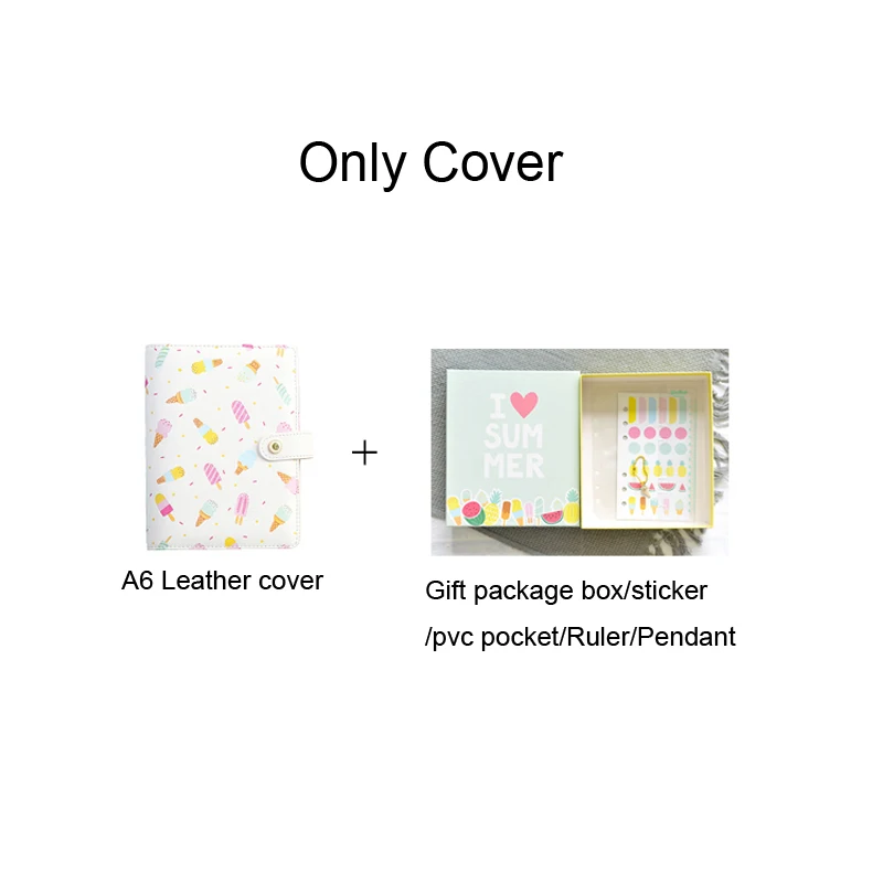 Only cover Lovedoki милый блокнот с мороженым s личный дневник Dokibook кавайный планировщик креативный блокнот, органайзер, подарки, канцелярские принадлежности - Цвет: Only cover
