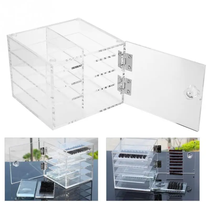 Акриловый ящик для хранения наращивания ресниц 8 слойный косметический чехол