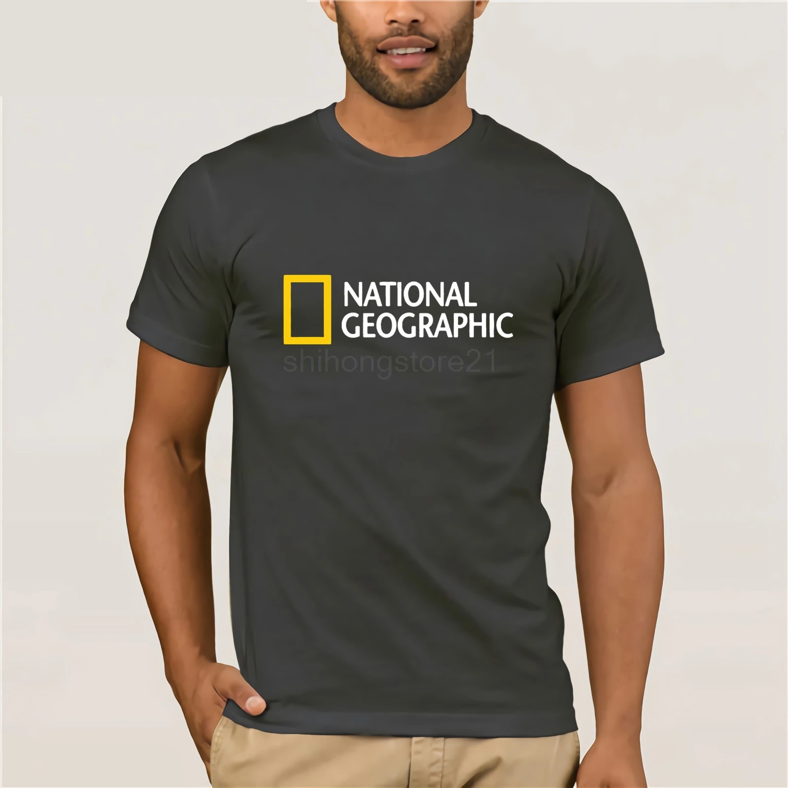 Футболка с логотипом National Geographic футболка одежда короткий рукав новинка S-XXL
