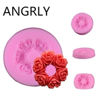 angrly 10pcs multi style chocolate molds cake baking tools turn sugar cookie cutter cake tool kitchen silicone mold diy dessert