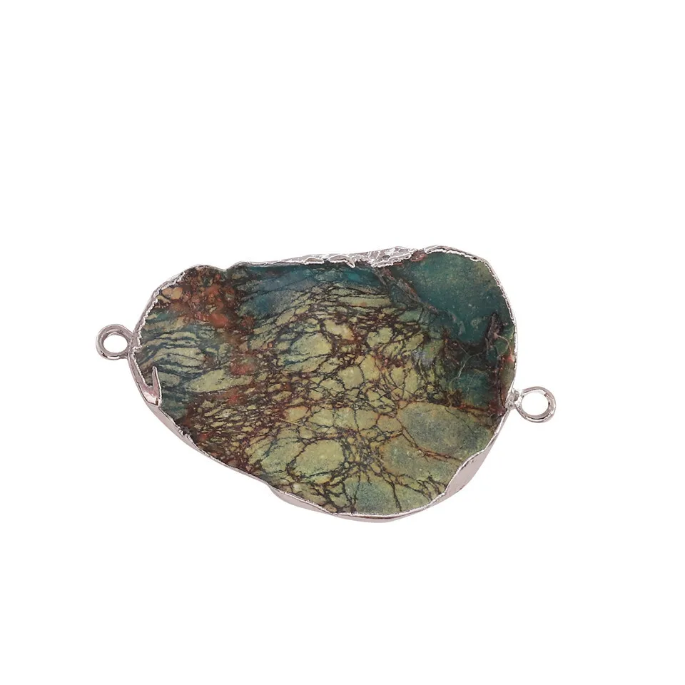 Ювелирные изделия из натурального камня подвеска золотого и серебряного цвета с