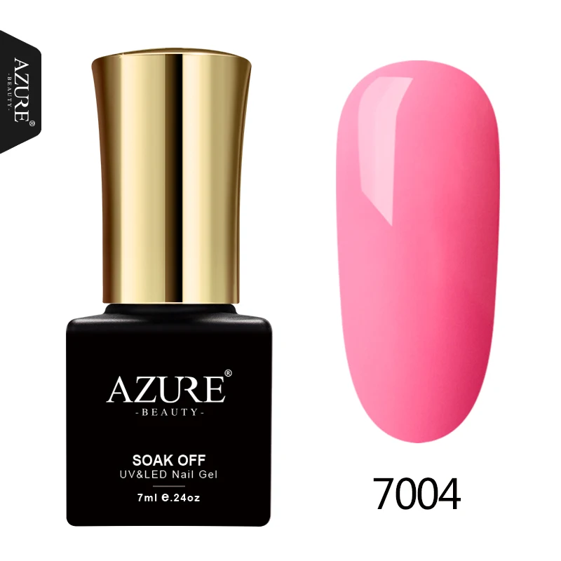 7004 Azure beauty, 50 цветов, УФ-гель для ногтей, Полупостоянный светодиодный Гель-лак для ногтей, впитывается, сделай сам, дизайн, Гель-лак для ногтей, 7 мл - Цвет: 7004