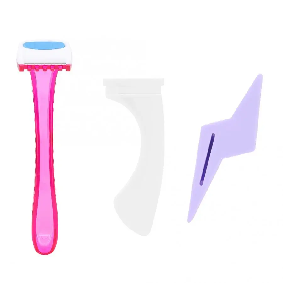 Lightning Bikini Privates Shaving Stencil Intimate Hair Removal Template With Hair Razor Female Pubic Hair Razor Shaping Tool for Women - Цвет: Lightning