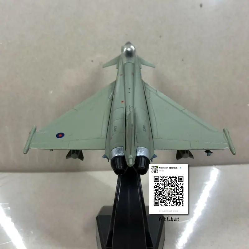 AMER 1/100 масштаб Eurofighter Typhoon EF-2000 мультирольный истребитель литой под давлением металлический военный самолет модель игрушки для коллекции, подарок