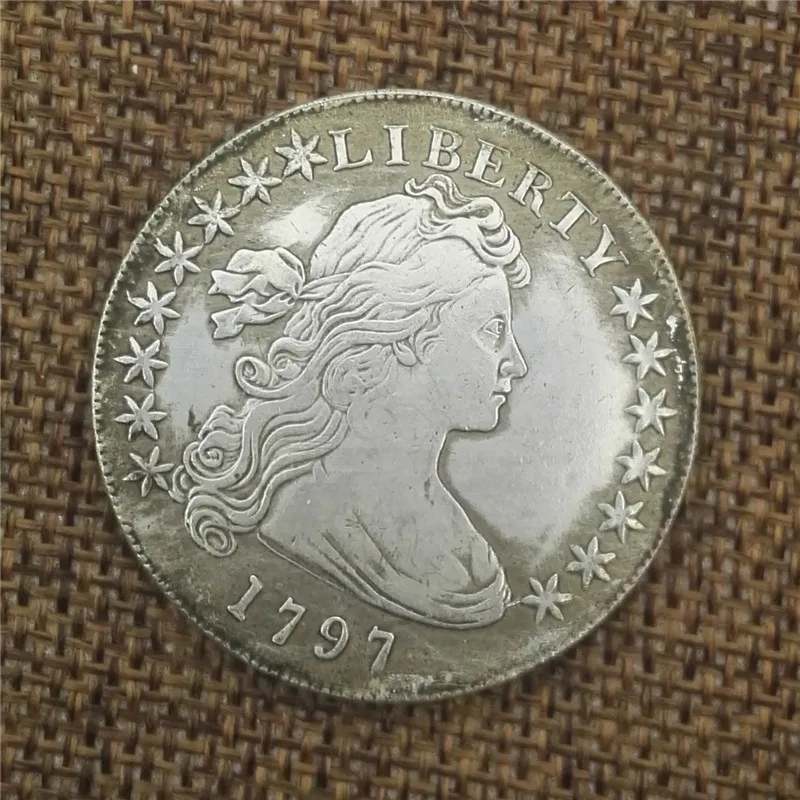 50piece/lot 1797 of the United States is antique making old copper silver coins and foreign diameter 38MM | Дом и сад
