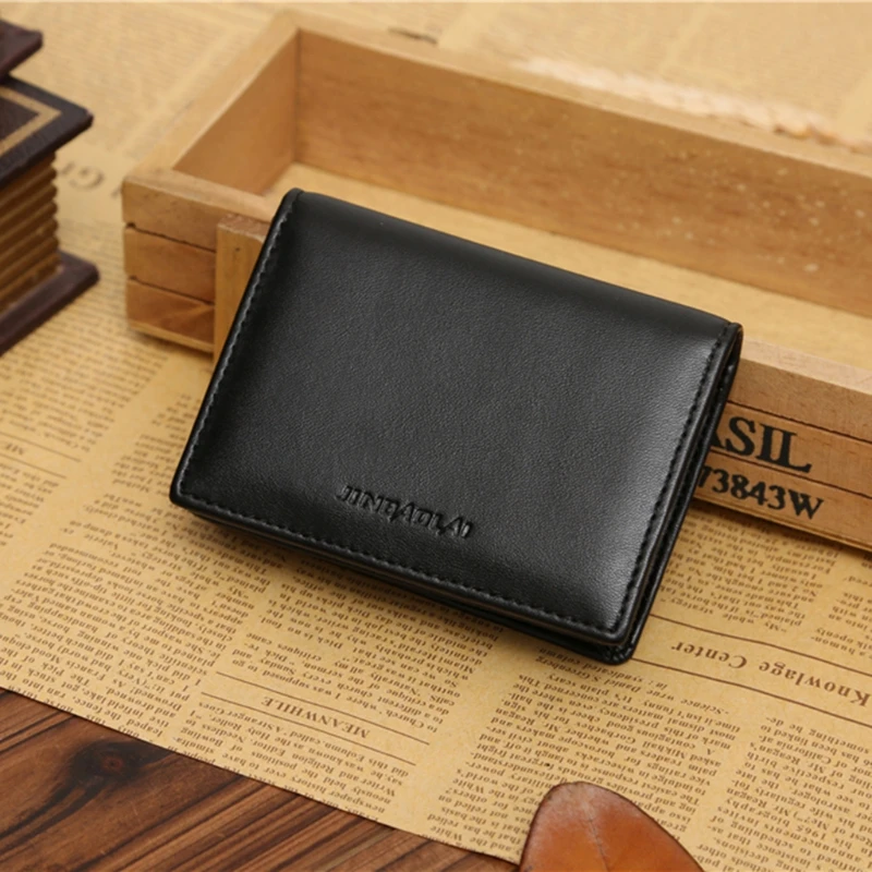 THINKTHENDO Credi кошелек для Карт RFID мужской маленький двойной из искусственной кожи