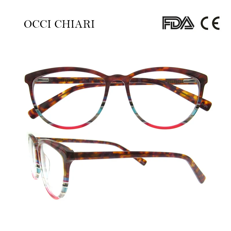 C1 OCCI CHIARI, итальянский дизайн, очки, Женская оправа, очки, оправа, очки, Oculos, люнетты очки, Дэми, цвет, подарок, W-CORSO - Цвет оправы: C1