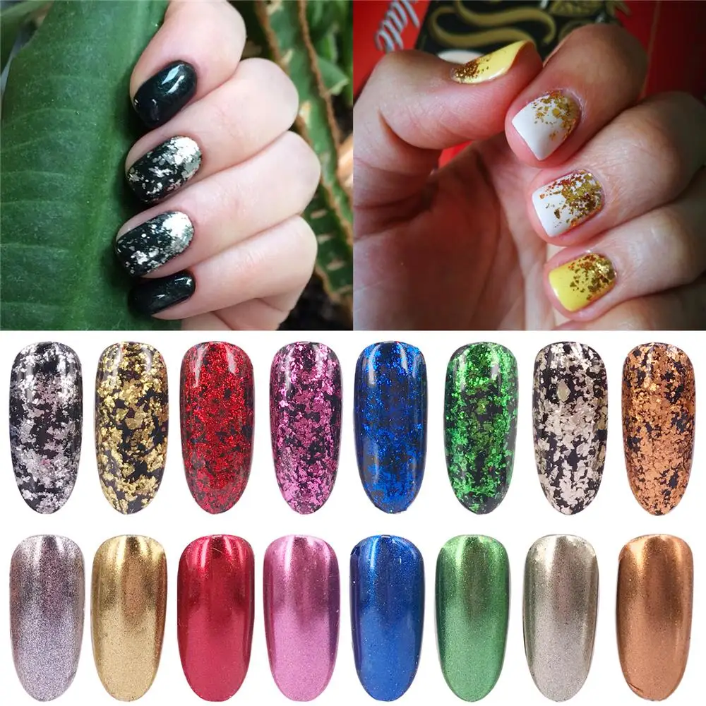 Новые золотые серебряные блестящие алюминиевые хлопья 1 шт. магический