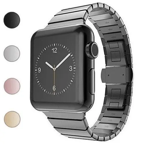 Нержавеющая сталь металлический браслет ссылку для 38 мм/42 мм Apple Watch Series 4/3/2/1 Спорт и Edition бабочка раскладывающаяся застежка ремешок для наручных часов
