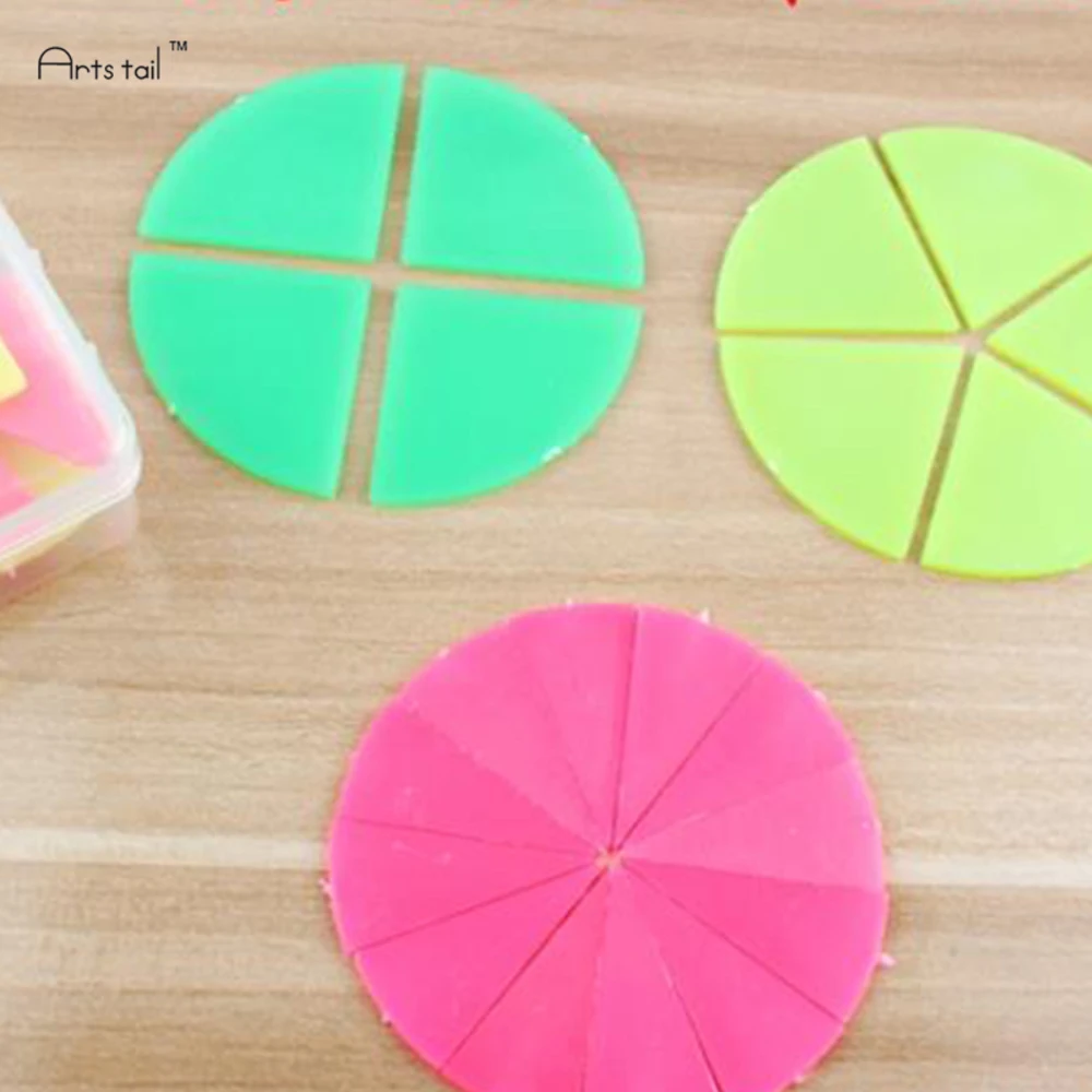 Цветной Пластик дробные лист геометрия Диаграмма модели Монтессори учебные