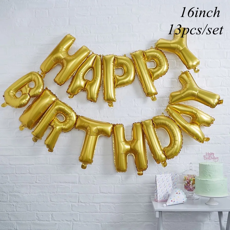 Gold Foil HB Юбилейные вечерние надувные гелиевые шары с днем рождения, золотые конфетти 30 40 50 60, украшение, товары для дня рождения - Цвет: Gold Foil HB