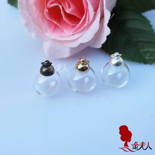 Round ball glass wishing bottle cover metal cap 20mm | Украшения и аксессуары