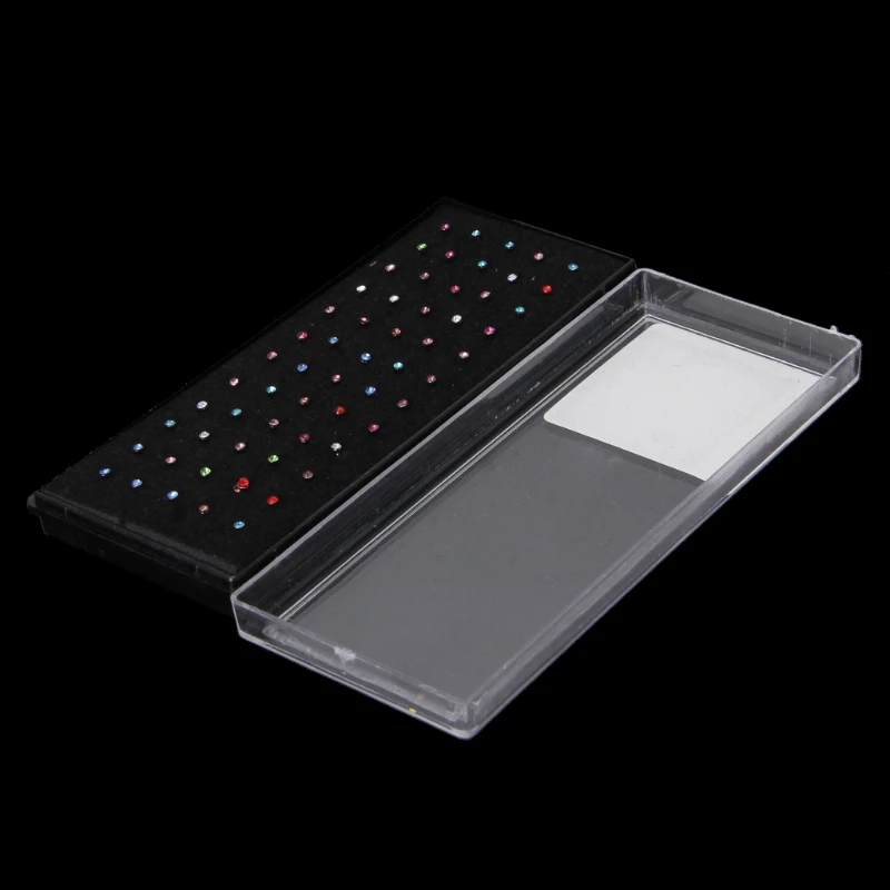 60 шт./компл. стразы из нержавеющей стали ювелирные изделия для пирсинга носа |