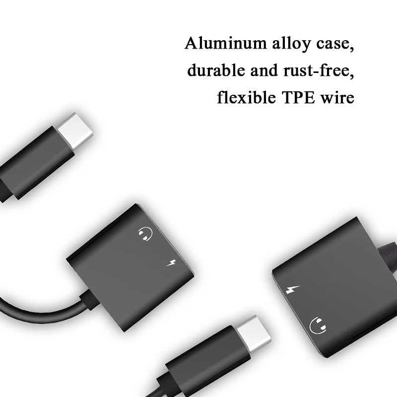 Cherie Usb Тип C адаптер Зарядное устройство аудио кабель 2 в 1 Тип-C до 3 5 мм разъем для