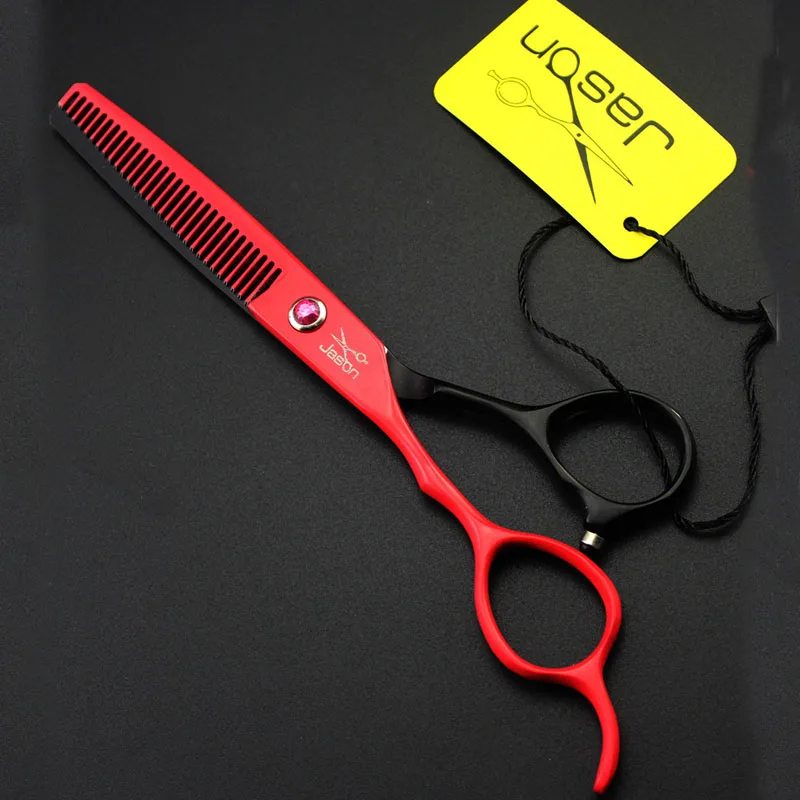 

6inch LEFT HAND Pet Straight Thinning Scissor Set Red Black Grooming Shear Clipper Sharp Edge Professional Scissor High Quality