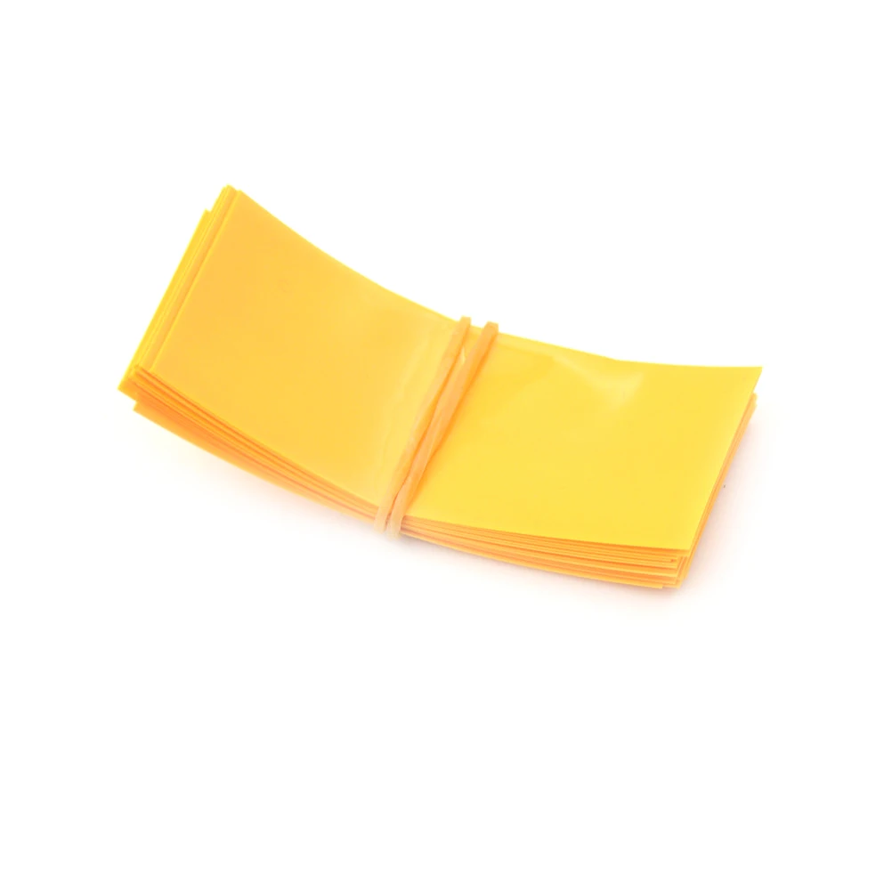 Yellow 20 шт. литий-ионная 18650 оболочка для батареек ПВХ термоусадочная трубка Precut выбор 10 цветов размер 30*70 мм батарея пленка лента крышка батареи - Цвет: Yellow