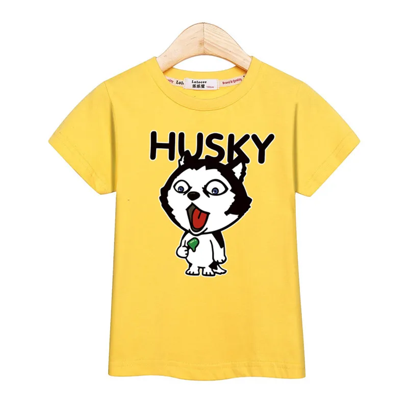 Get you fashion baby boys tops cute huskies kids clothes girls fashion t-shirt cartoon dog print kid tees summer cotton shirt