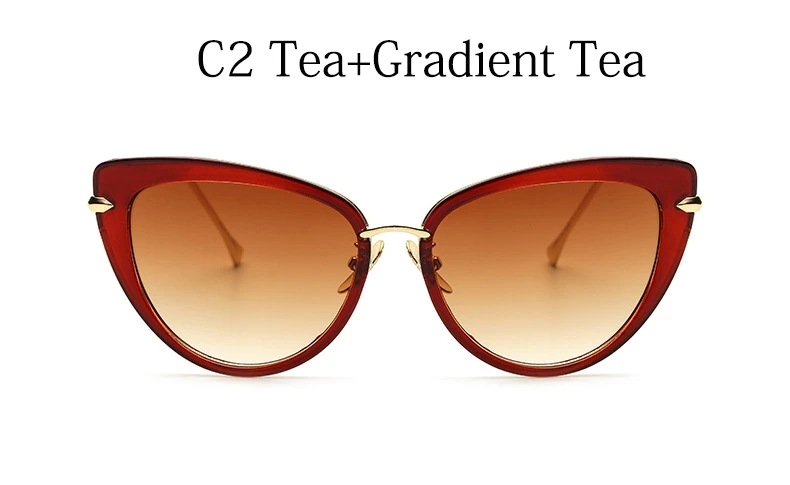 C2 Tea Tea Оправа для очков для женщин оправа для очков в стиле кошачьи глаза прозрачные линзы Женские оправы для очков винтажные прозрачные очки TR90 - Цвет оправы: C2 Tea Tea