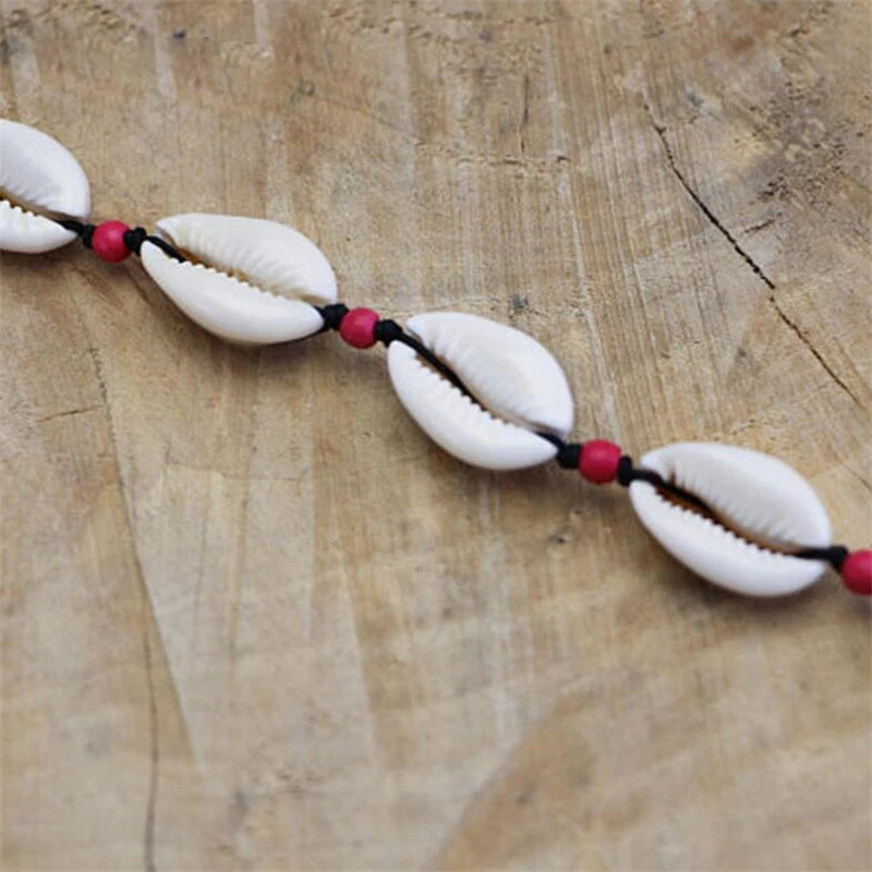 Ethnic Style White Shell Choker Necklaces For Women Handmade Shells Beaded Chain Necklace Boho Collar Jewelry Hot Sale | Украшения и