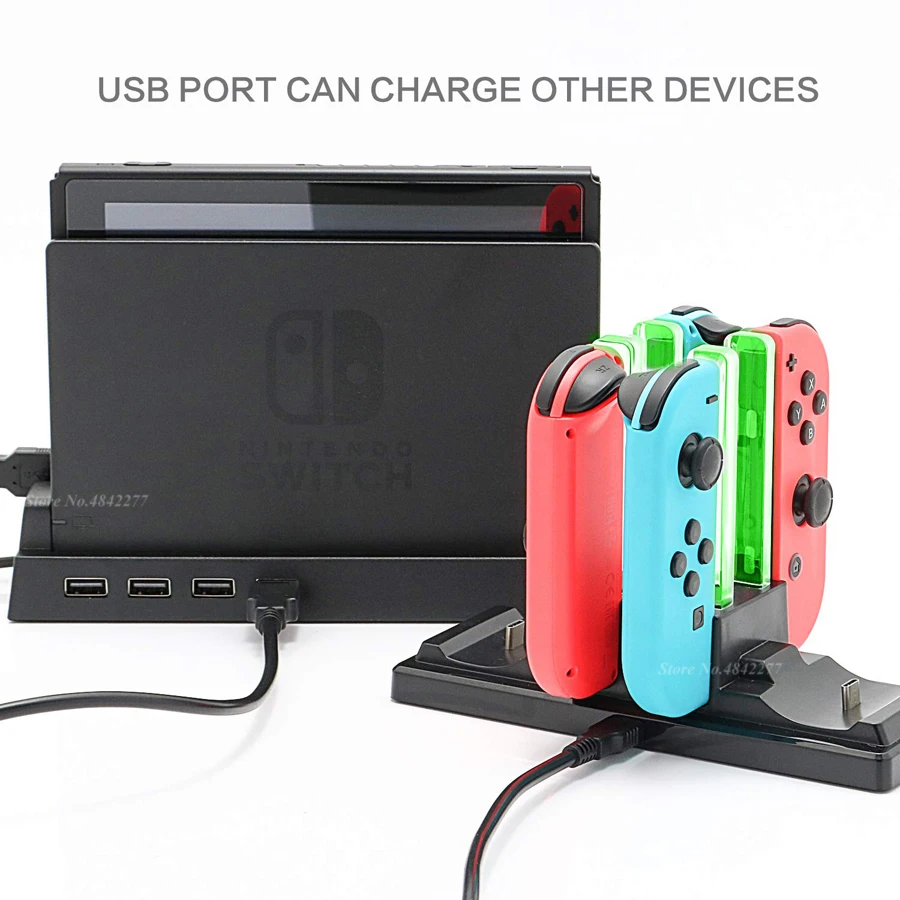 Аксессуары для док-станции Nord HUB с 4 портами USB Nintendo s Games switch NIntendo Switch консоль 2019 |