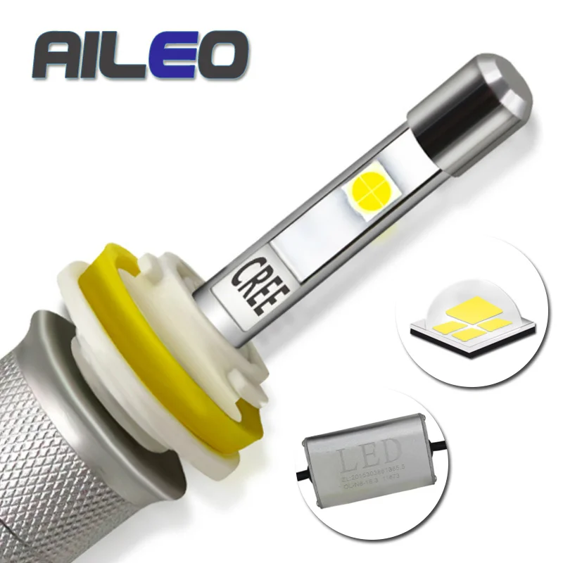 Aileo авто лампы для передних фар h4 светодиодный H11 h8 h9 H16(Япония) 9005 9006 hb3 hb4 880 881 H27 9003 H13 h7 авто светодиодный 90 Вт 13000LM XHP50 без вентилятора