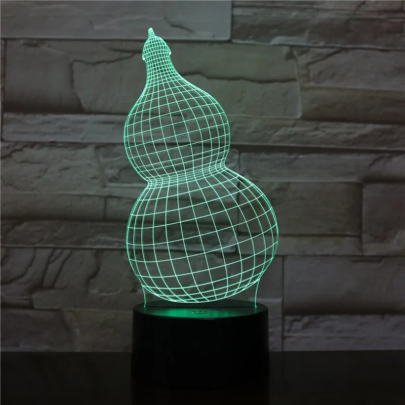 

Gourd 3D Lamp Led Night Light USB Touch Sensor RGB Novelty Lighting Child Kid Baby Gift Gadget Cucurbit Table Decor Dropshipping