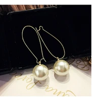 new simple wild earrings fashion jewelry long temperament earrings simulation pearl earrings woman gift wholesale