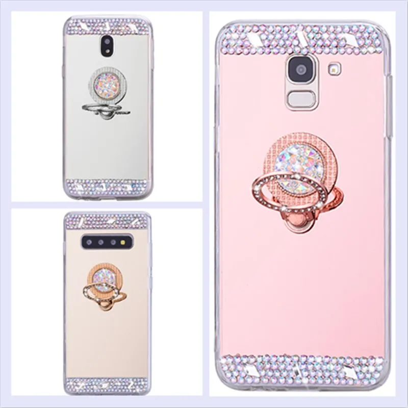Mirror Holder Case For Samsung A3 A5 A6 A7 A8 A9 A20 A30 A50 M10 M20 J2 J3 J4 J5 J6 J7 J8 S8 S9 S10 Plus Lite 2017 2018 Cover |