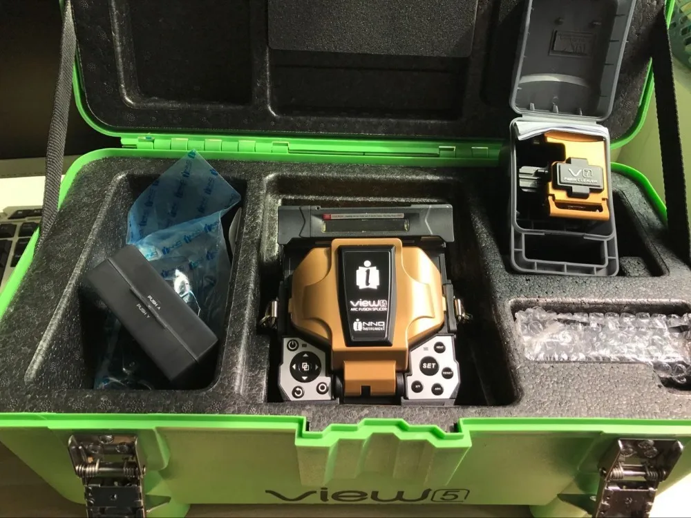 Выравнивание ядра inno view 5 fusion splicer с V7 волокно Кливер комплект де fibra оптика ftth