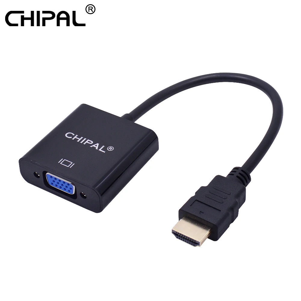 CHIPAL 10 шт. HD 1080P для HDMI в VGA адаптер-кабель ноутбука планшета HDTV монитора |