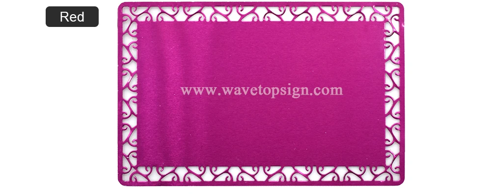 WaveTopSign 100 шт./лот визитные карточки многоцветный алюминиевый сплав металлический лист тестовый материал для лазерной маркировки машины