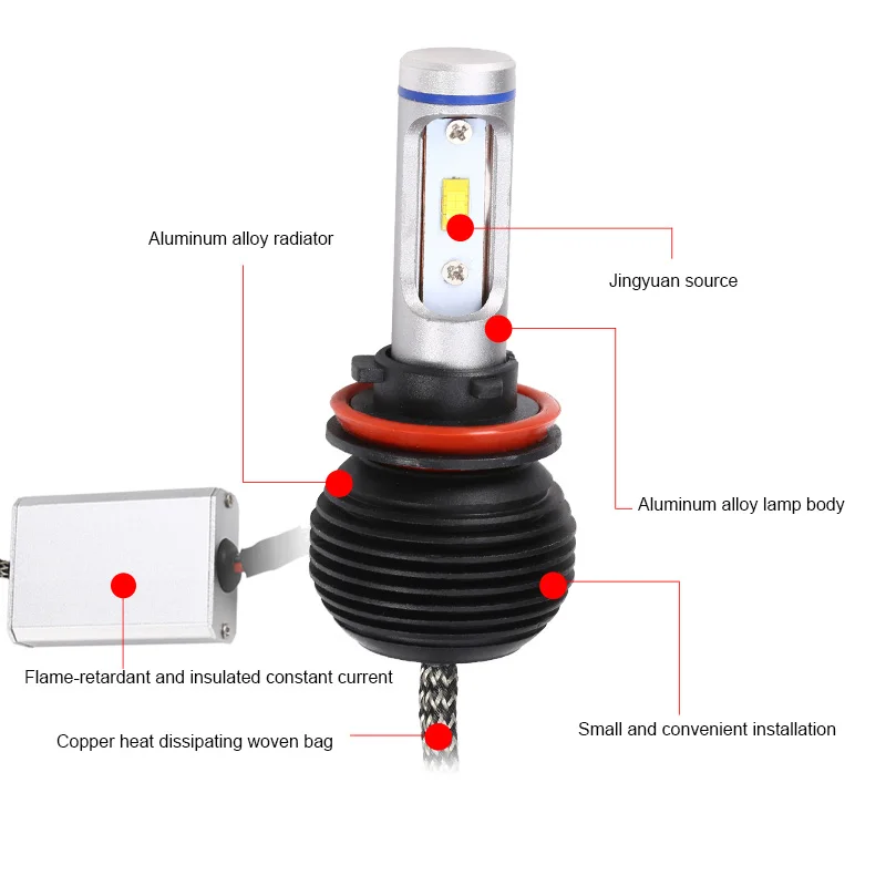 2xH7 H4 H13 H11 H1 9005 9006 HB2 HB3 HB5 H3 светодиодный COB 75 Вт Voiture Phares Ampoule Lampe de Tete Leger Brouillard Blanc 7500K |