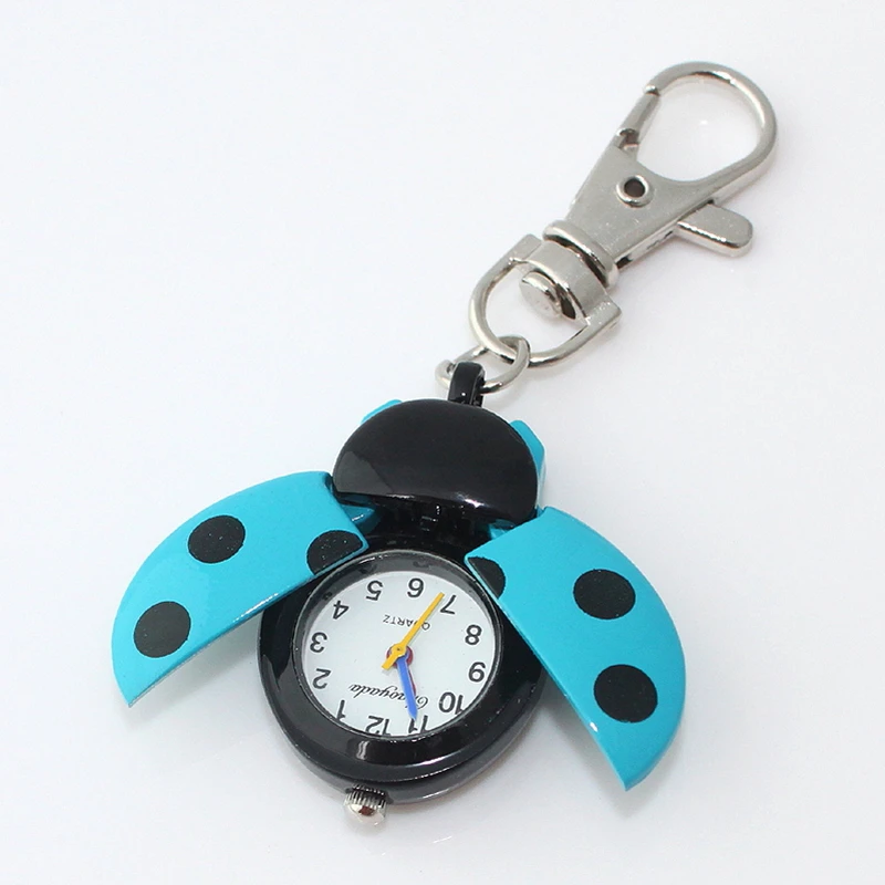 10 шт./лот разноцветное платье с подвеской в виде божьей коровки карманом часы