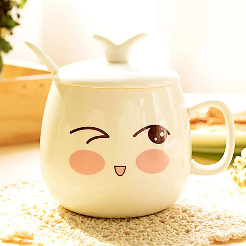 Креативная Милая керамическая кофейная кружка Emjio Kawaii фарфоровые кружки сок молоко посуда для напитков чашка для воды, кофе 320 мл уникальный подарок