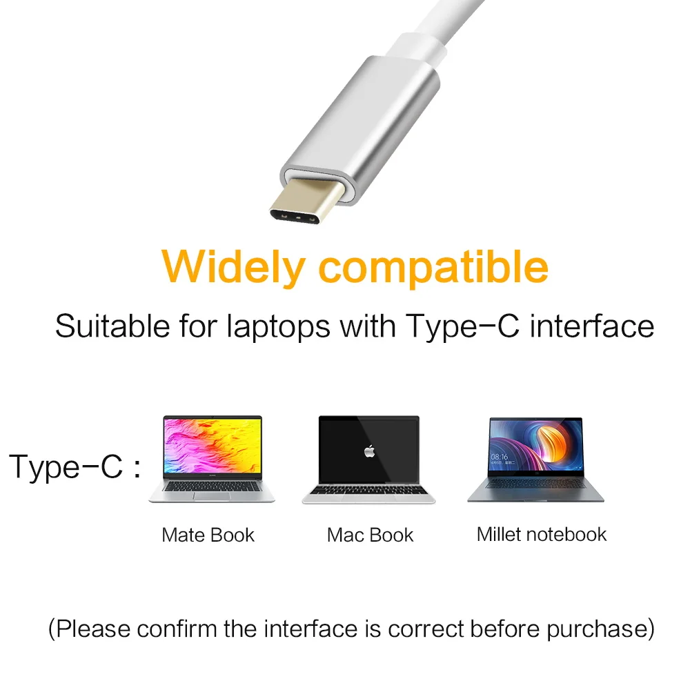 4K UHD USB 3 1 type C концентратор Thunderbolt к HDMI VGA DVI 0 адаптер конвертер кабель для ноутбука