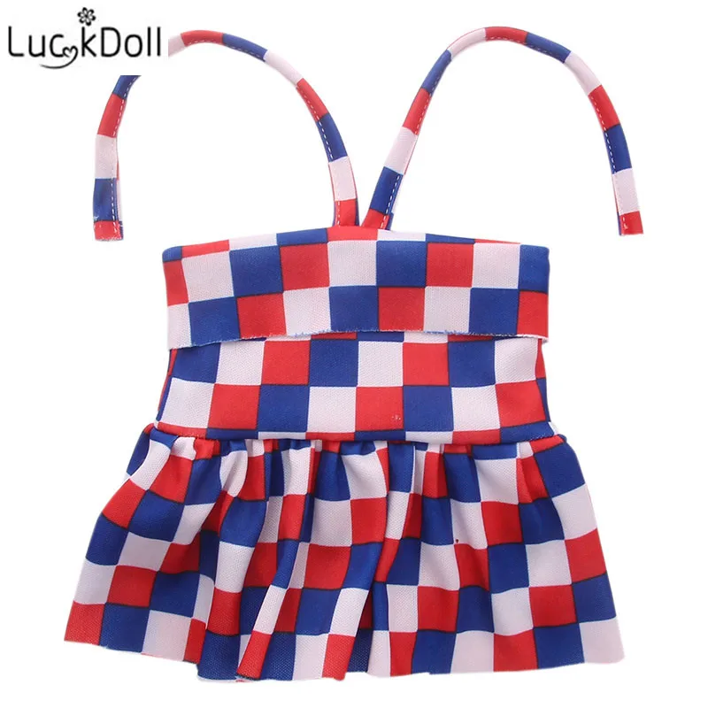 LUCKDOLL New Hot Doll Swimsuit Fit 18 Inch American 43cm Baby Clothes Accessories Girls Toys Generation Birthday Gift | Игрушки и хобби