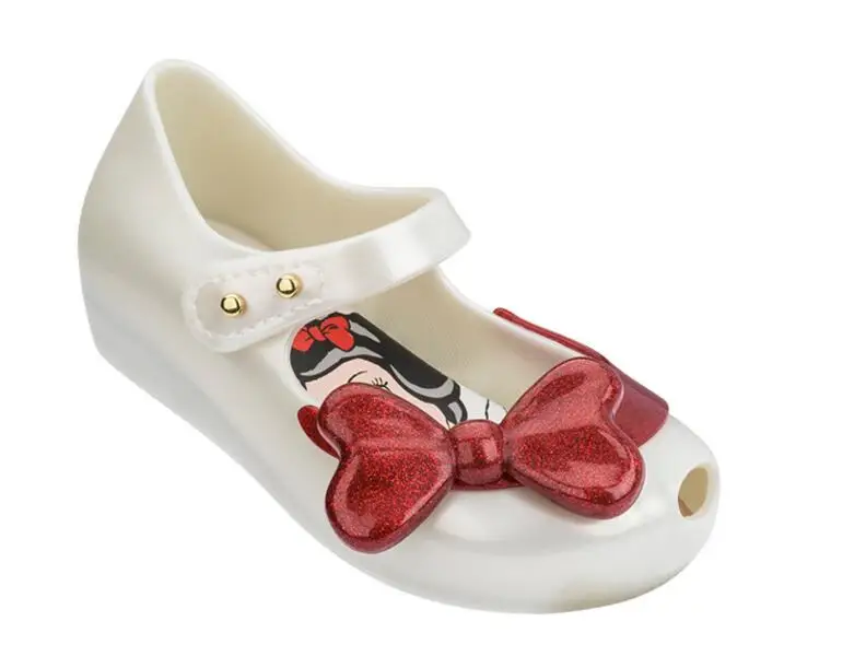 Белый Melissa/мини-обувь; летняя прозрачная обувь принцессы для снежной погоды; нескользящие пляжные сандалии для маленьких девочек; милая обувь с пряжкой для девочек; Размеры 6-11 - Цвет: Белый