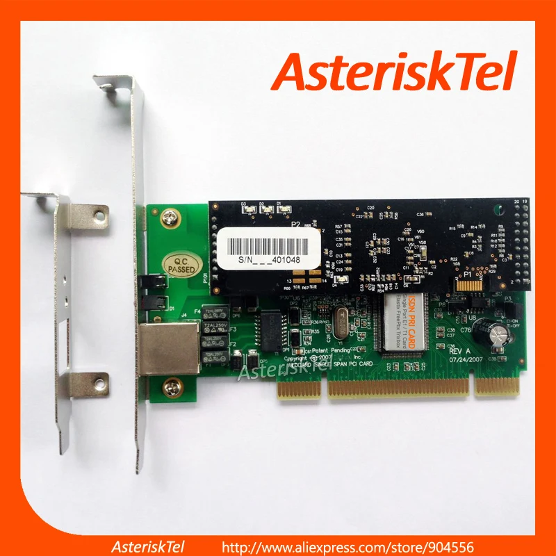 Asterisk PCI Card 1 порт E1 карта/T1 карта + эхо отмена VPMADT032 wildard ISDN цифровая SS7 Freeswitch|card card|port