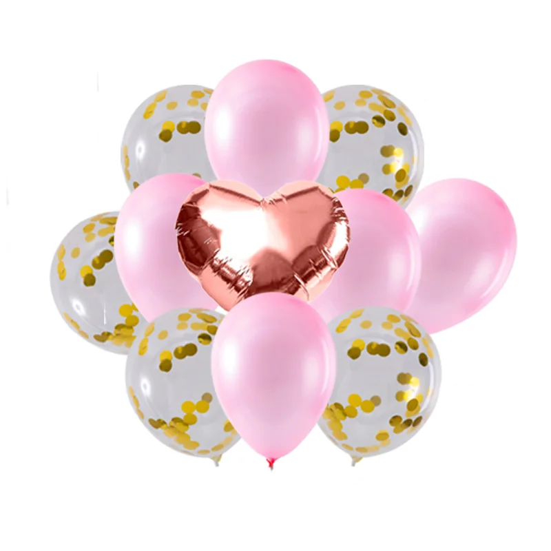 11 шт латексные конфетти воздушные шары баллоны с гелием надувные днем рождения