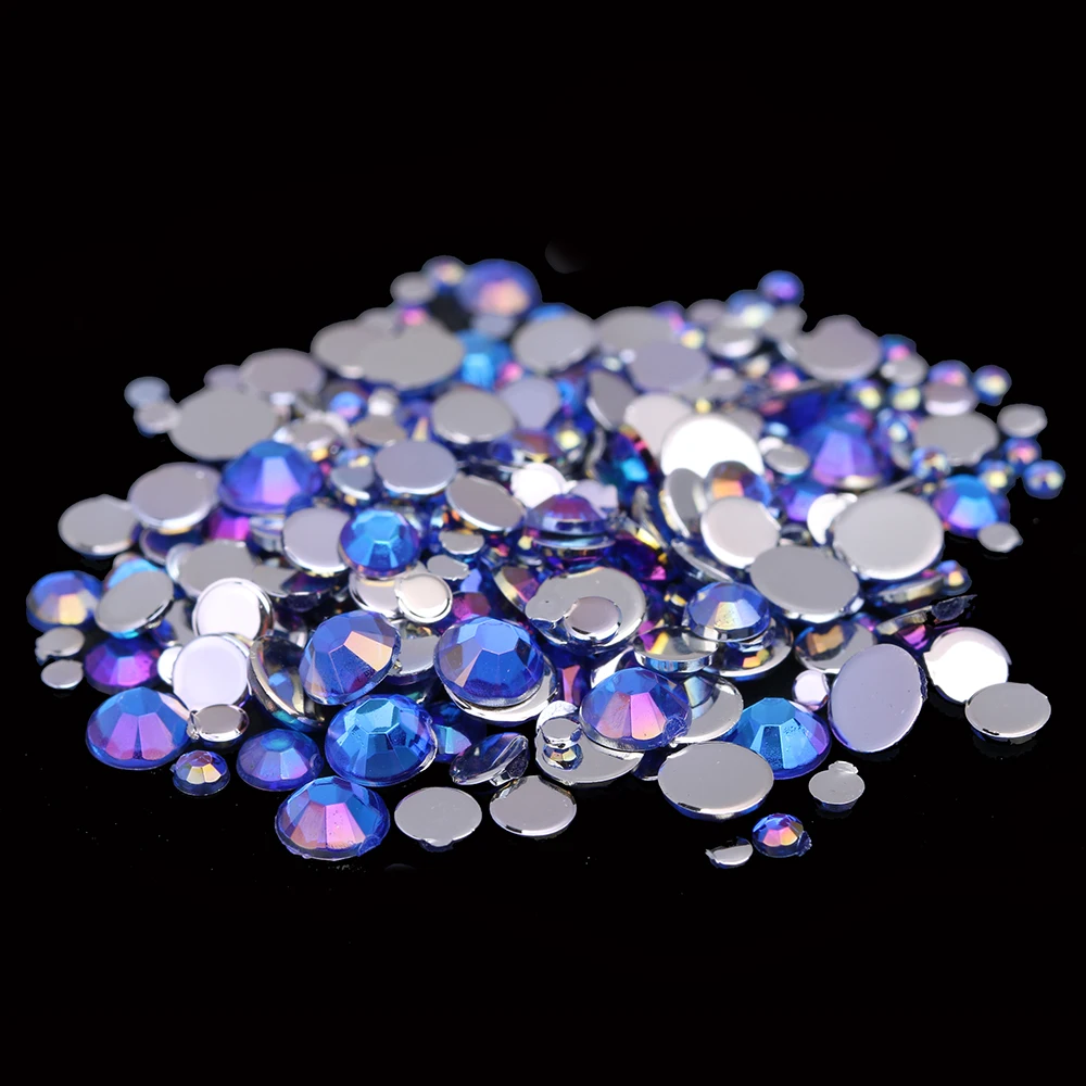 Smart Color Acrylic Rhinestones Blue AB Shoes Clothing Decorations Sparkling Newest Nail Art Small Pack | Красота и здоровье