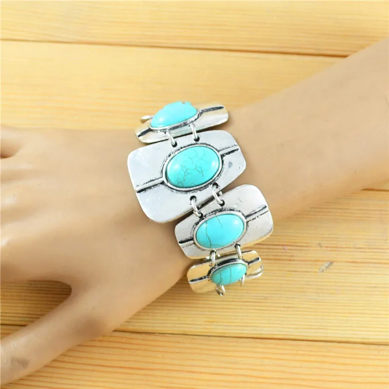 Продолговатые синий камень Цепочки и ожерелья Браслет Ювелирные наборы для Для