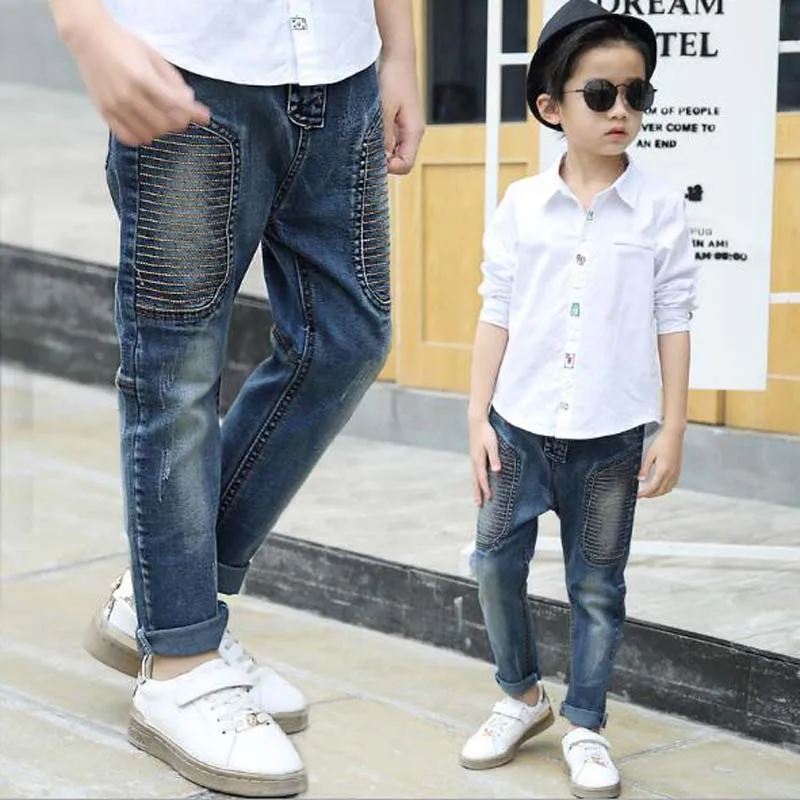 

Children Clothing Boys Jeans Spring And Autumn Straight Fashion Personality Children Denim Trousers Kids Pants